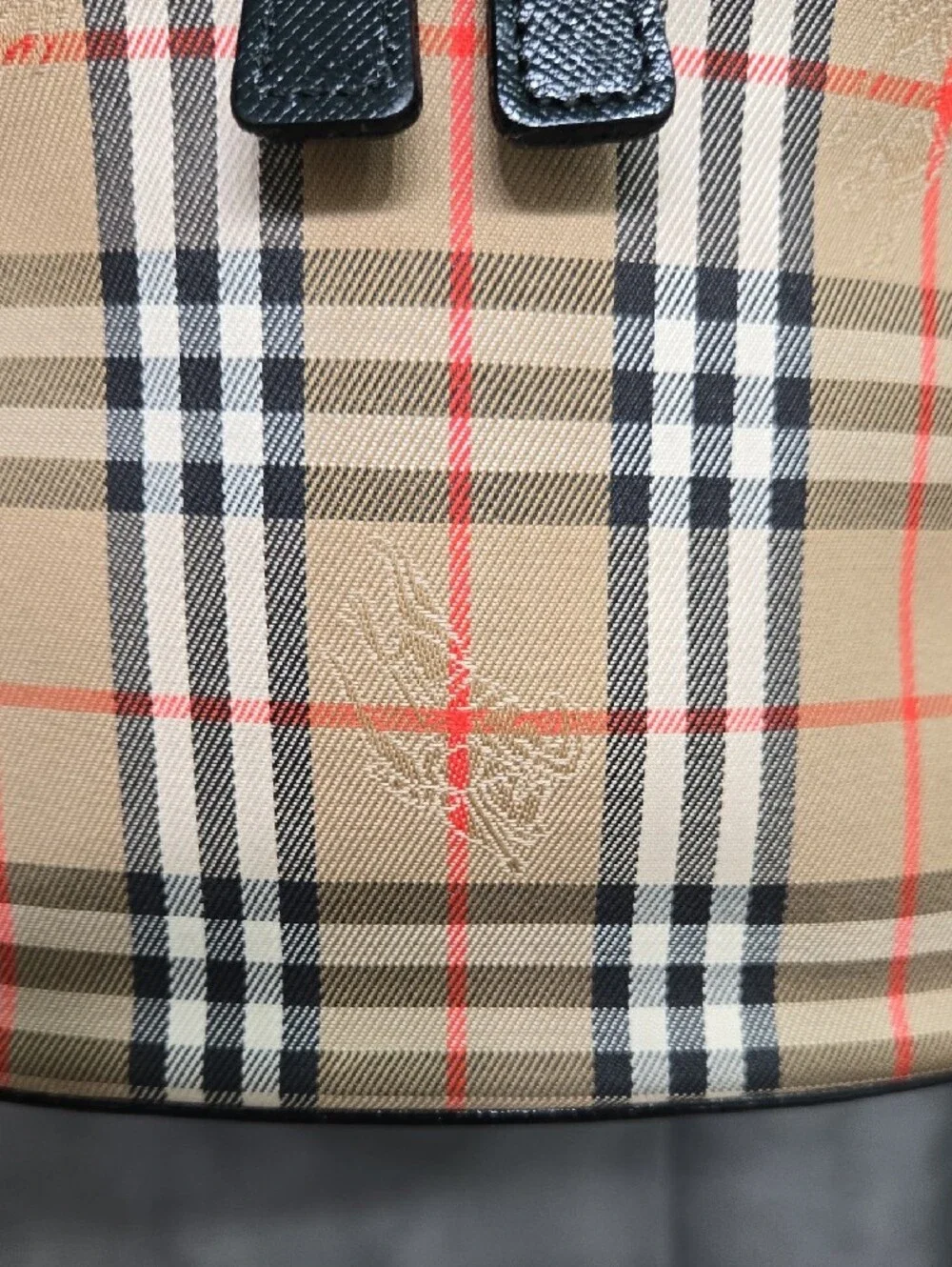 WEEKEND SALE!Burberry Nova Check Shadow Horse Vanity Hand Bag Canvas Leather